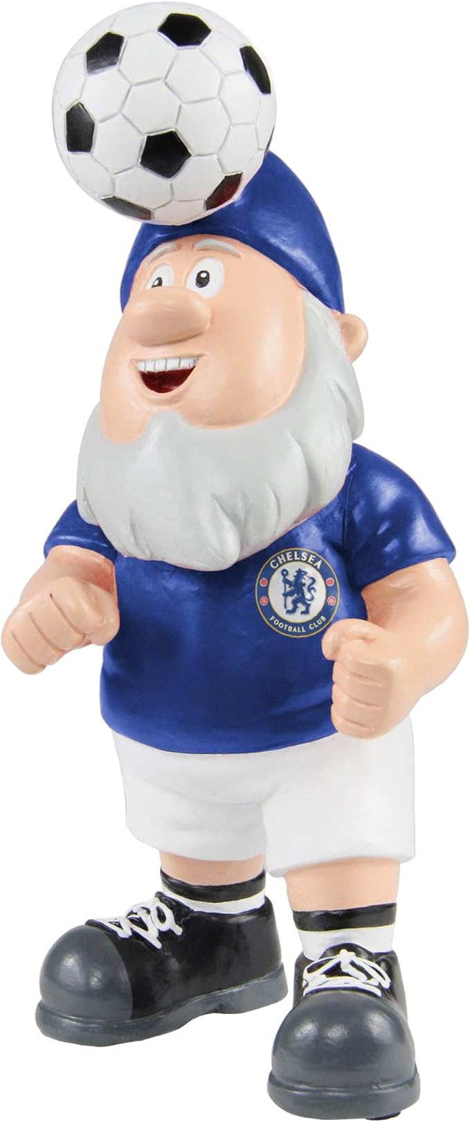 Soccer Fan Header Ball Gnome Statue Garden Decor 20cm