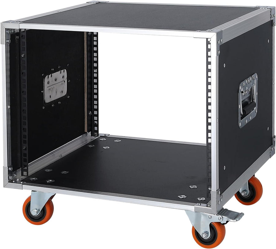 8U 19 Inch Rack Mount Storage Cabinet on Wheels Mobile Stand