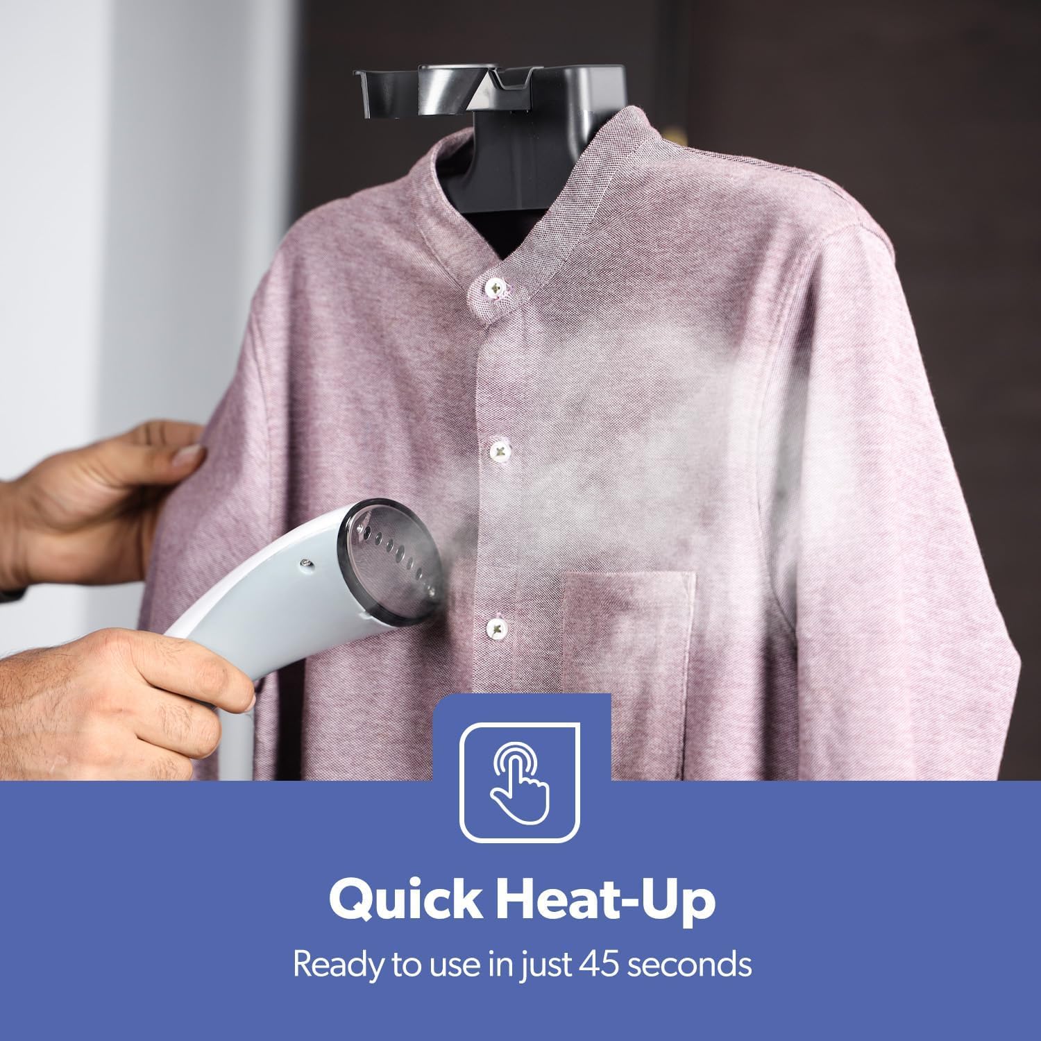 2000W Upright Garment Steamer 11 Modes 1.3L Tank Fast Heat