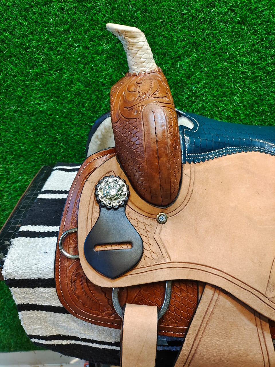 Leather Western Horse Saddle 11.5 Inch Barrel Trail Seat