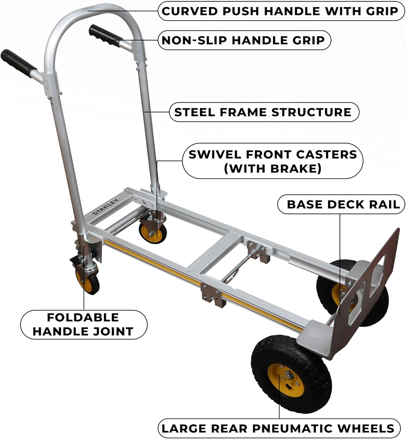 2 In 1 Aluminium Multi Truck 250KG Platform Trolley