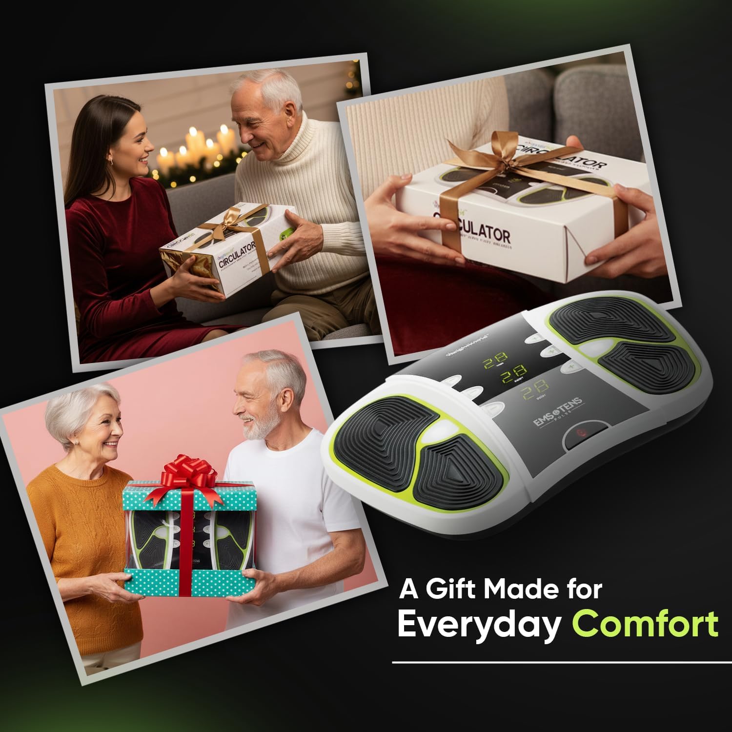 Foot Circulation Machine EMS TENS Massager 99 Levels Remote
