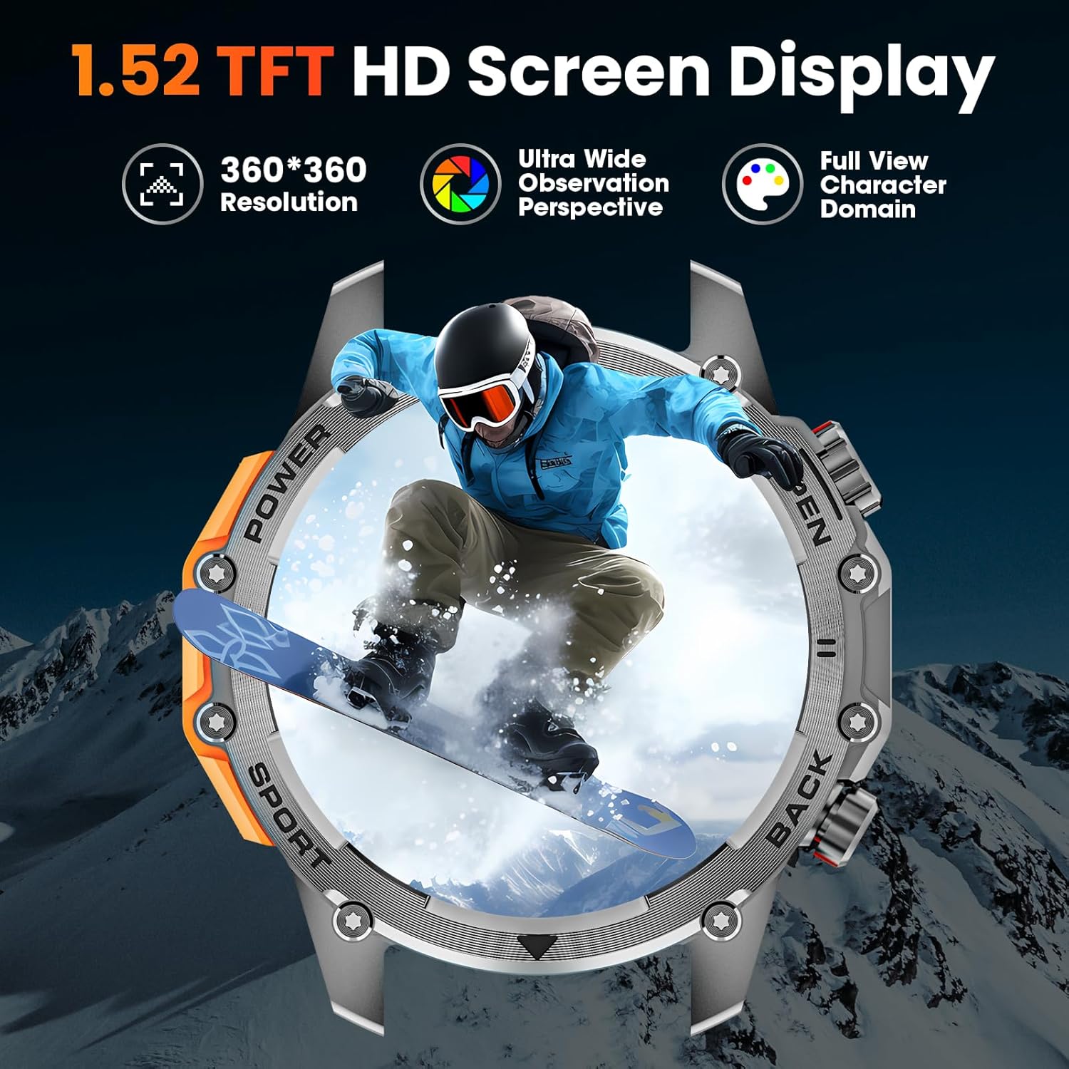Military Smart Watch 120 Sports LED Flash 500mAh