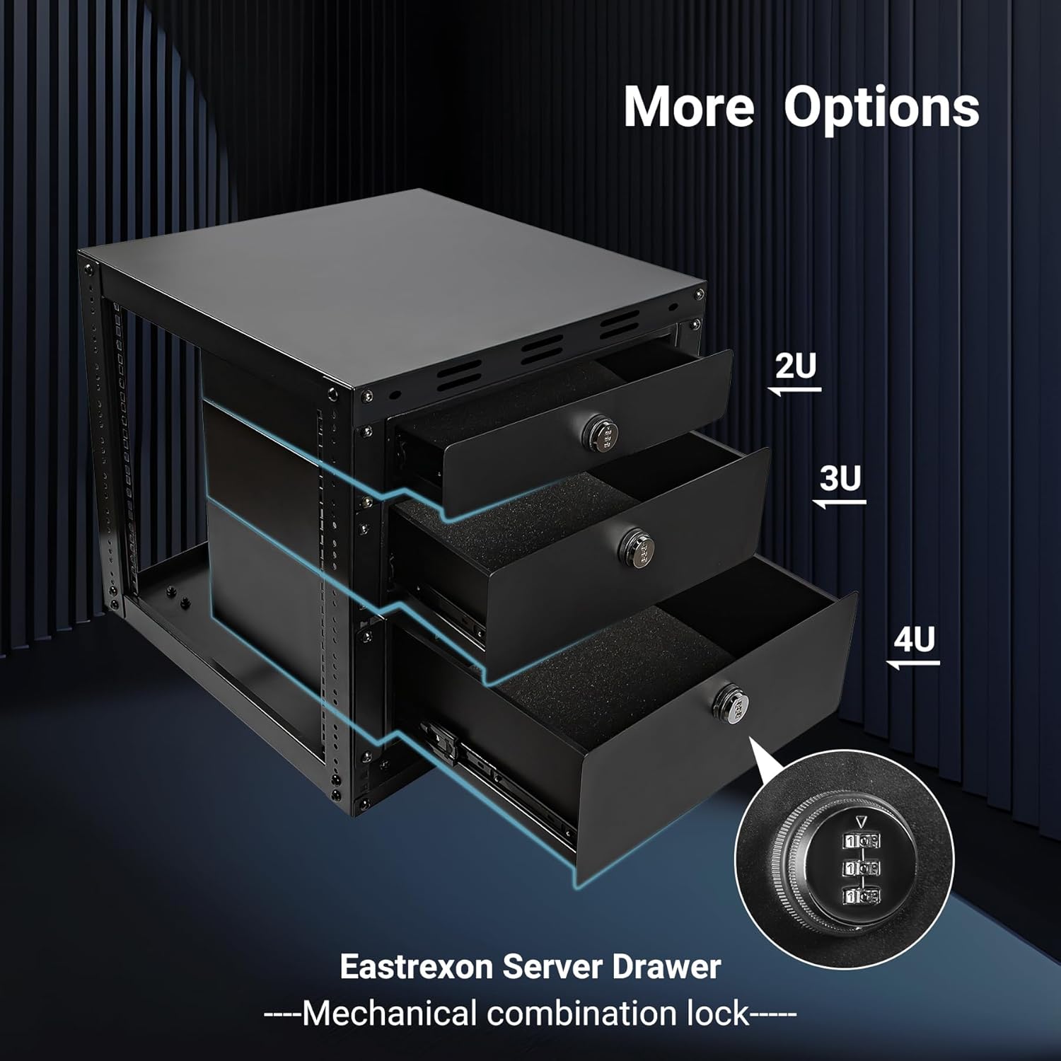 10U Open Frame Server Rack with Wheels 2 Shelves