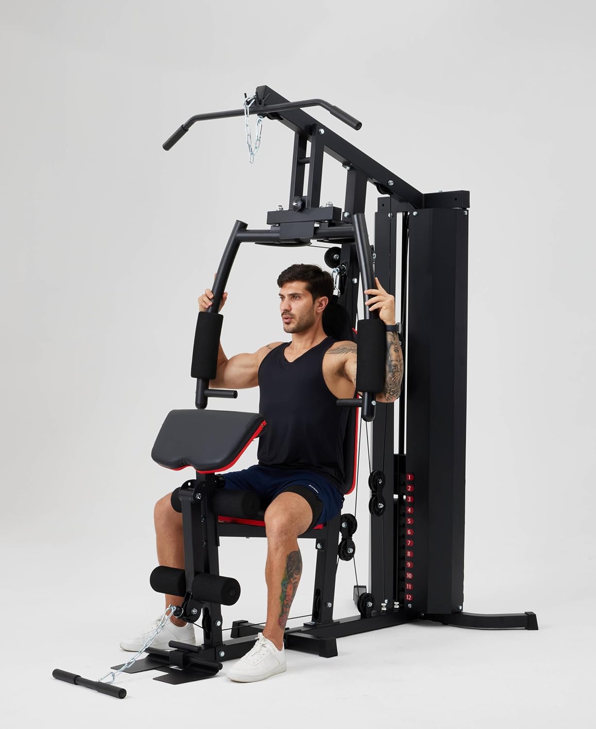 Multi Gym Machine with 72kg Weight Stack Home Strength Trainer