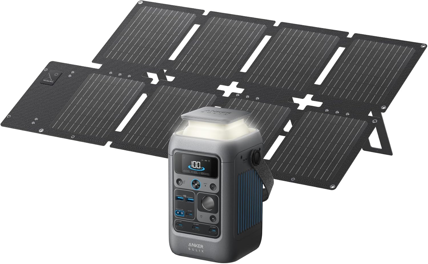 300W Portable Power Station 288Wh Solar Generator w 60W Panel