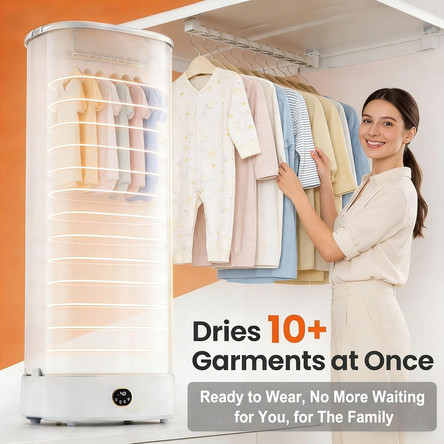 Automatic Ironing Machine Steam Closet Dryer Garment Steamer 1000W
