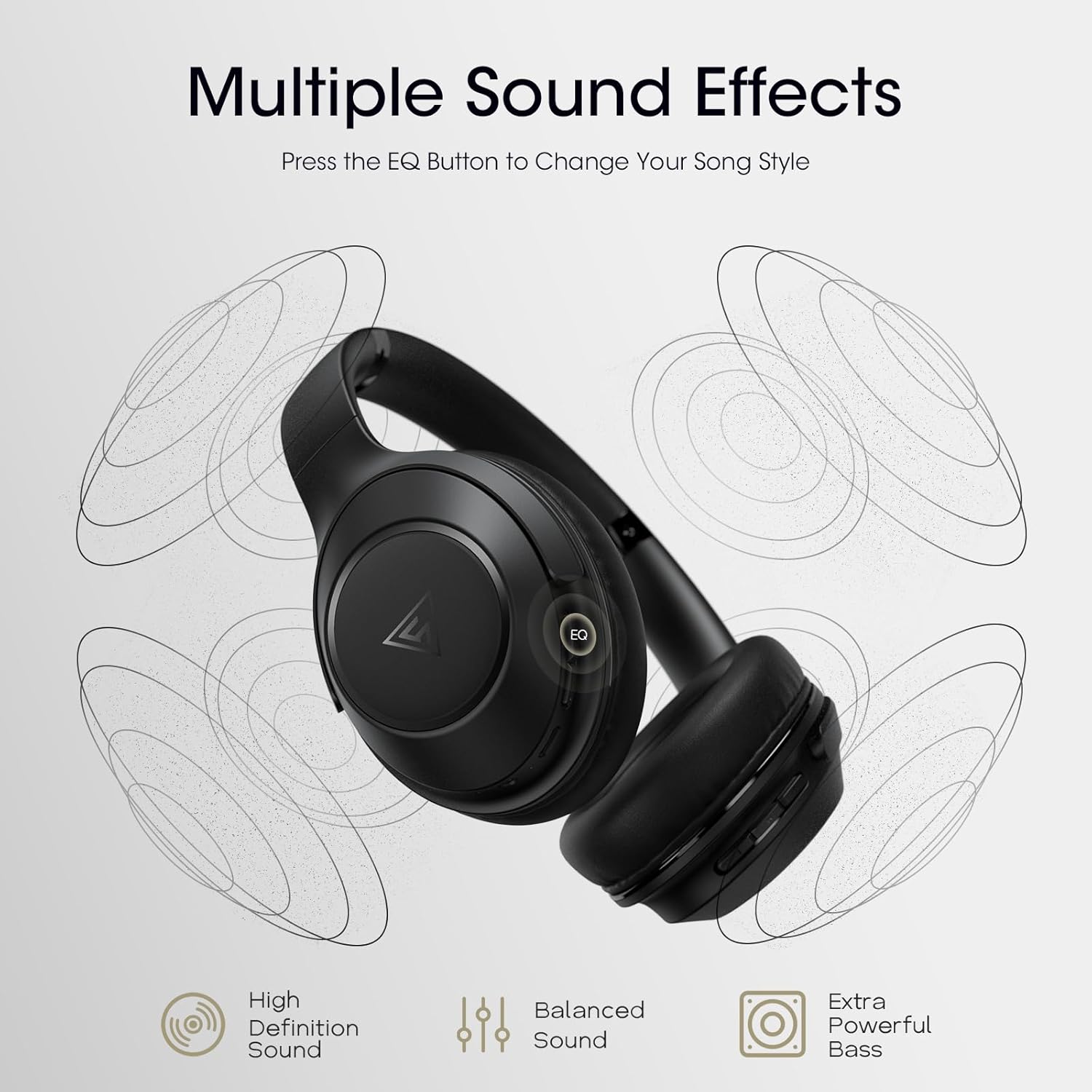 Wireless Bluetooth Over Ear Headphones 70 Hour Battery 3 EQ