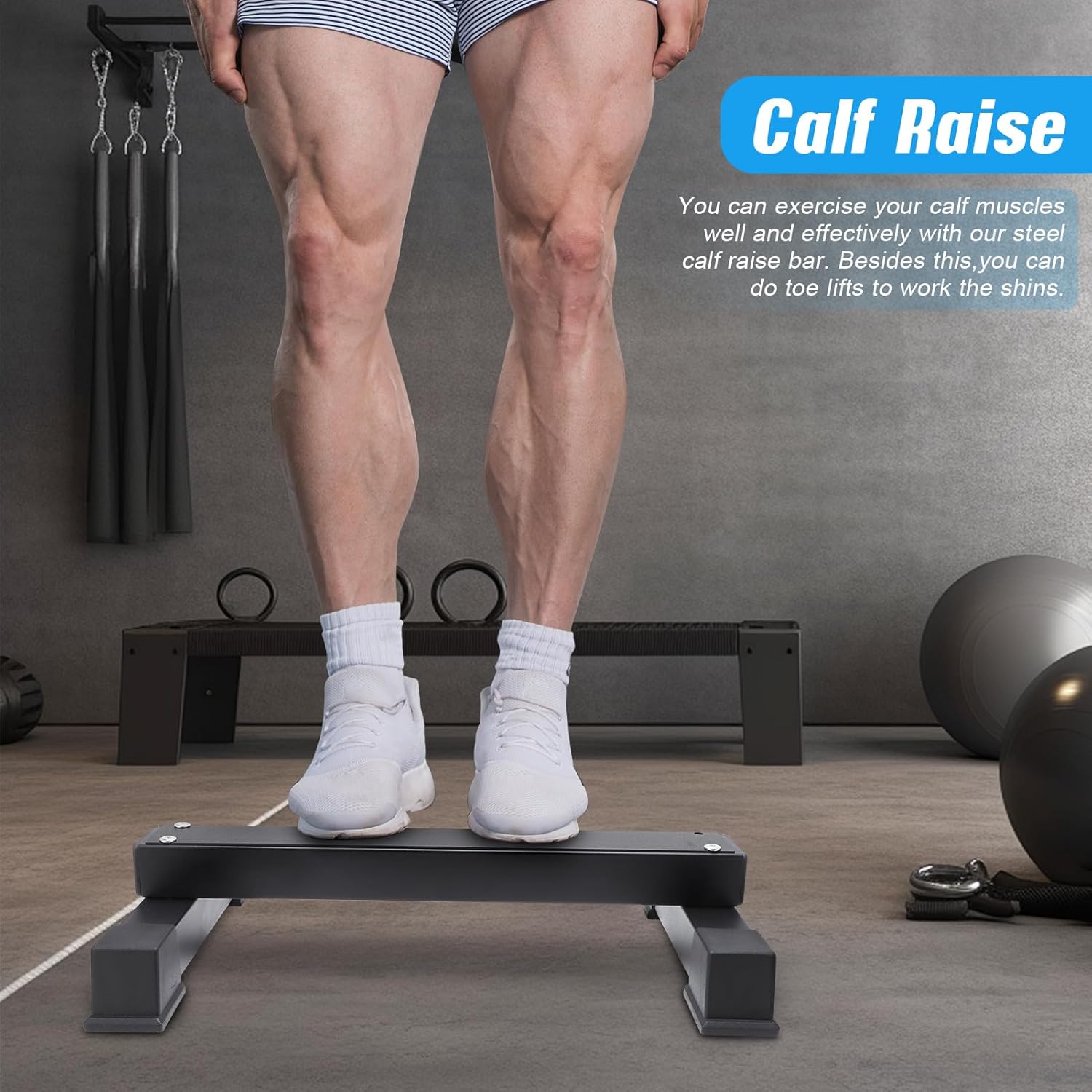 Steel Calf Raise Block Anti Slip Squat Heel Elevation Platform