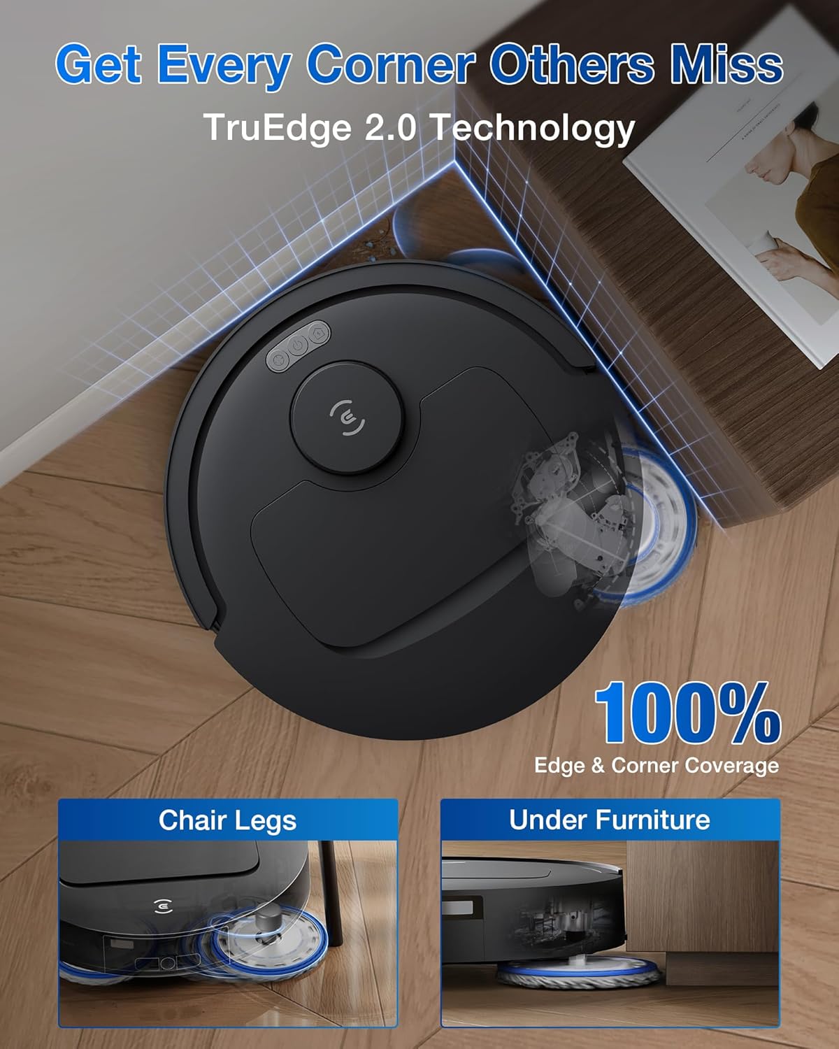 Robot Vacuum Mop 20000Pa Self Empty Auto Wash Smart Clean