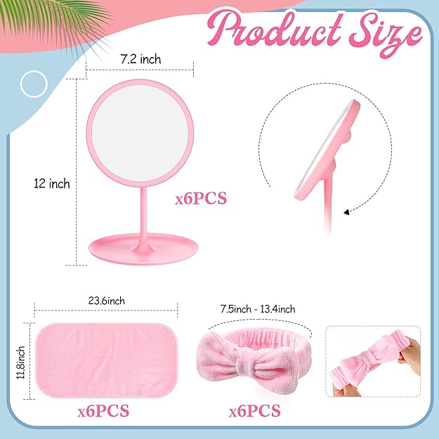 Kids Spa Party Supplies Set 24PCS Slippers Towels Headbands