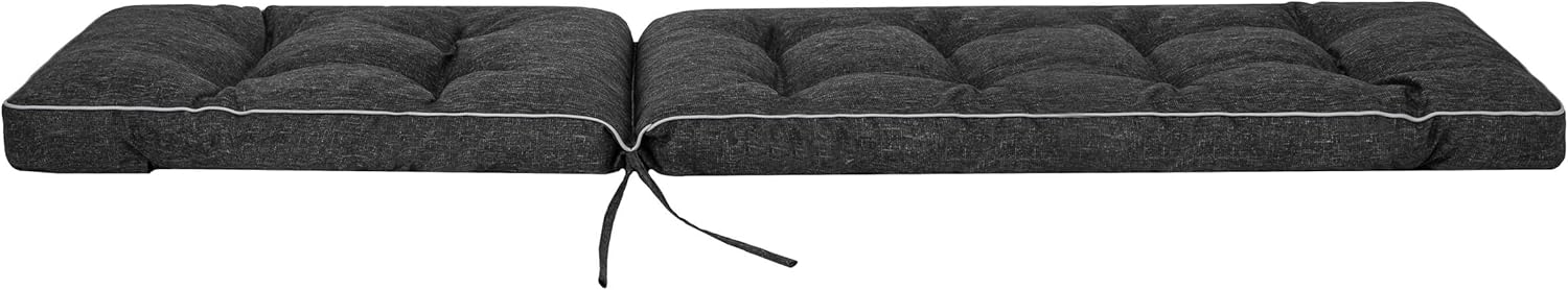 Sun Lounger Cushion Pad 201x55cm 8cm Thick Black