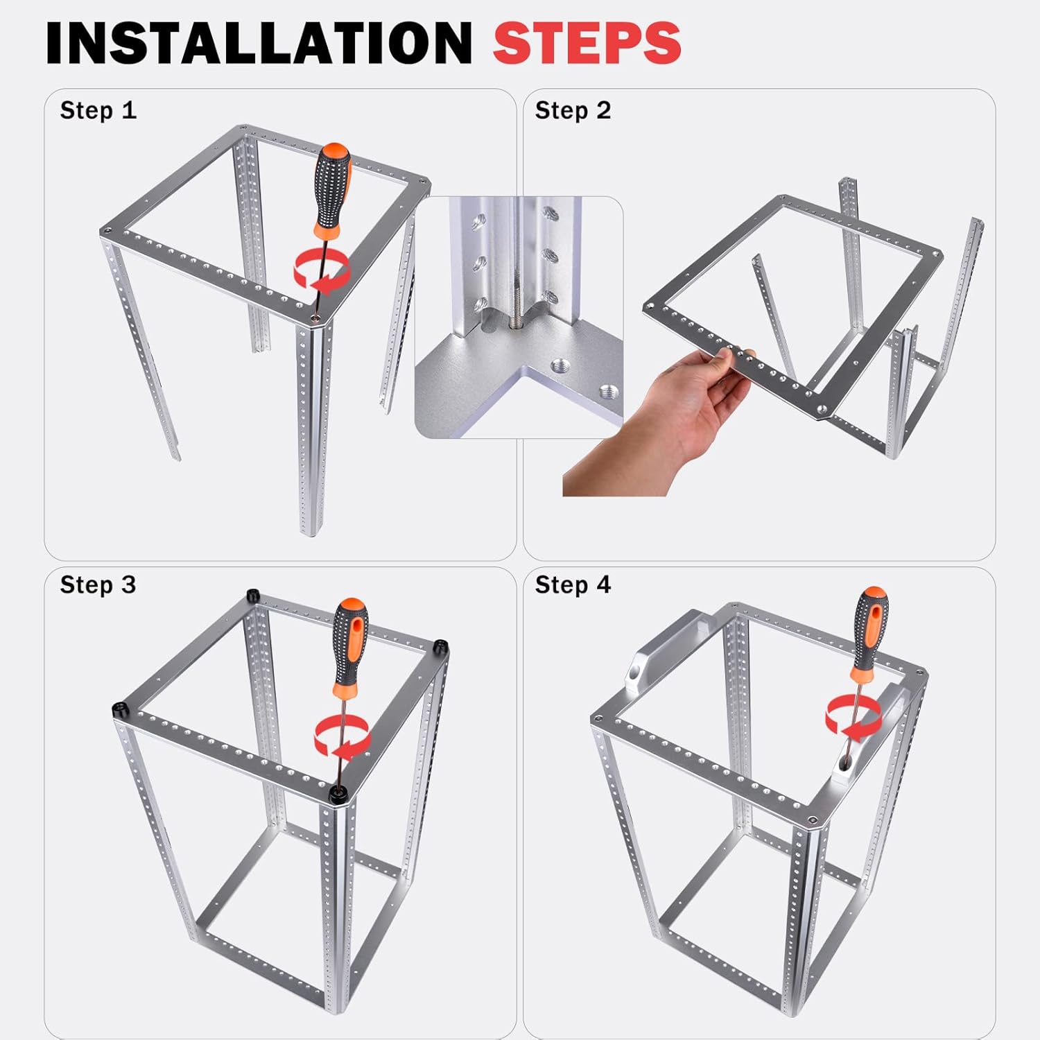 10U Open Frame Network Rack 10in Aluminium Server Rack