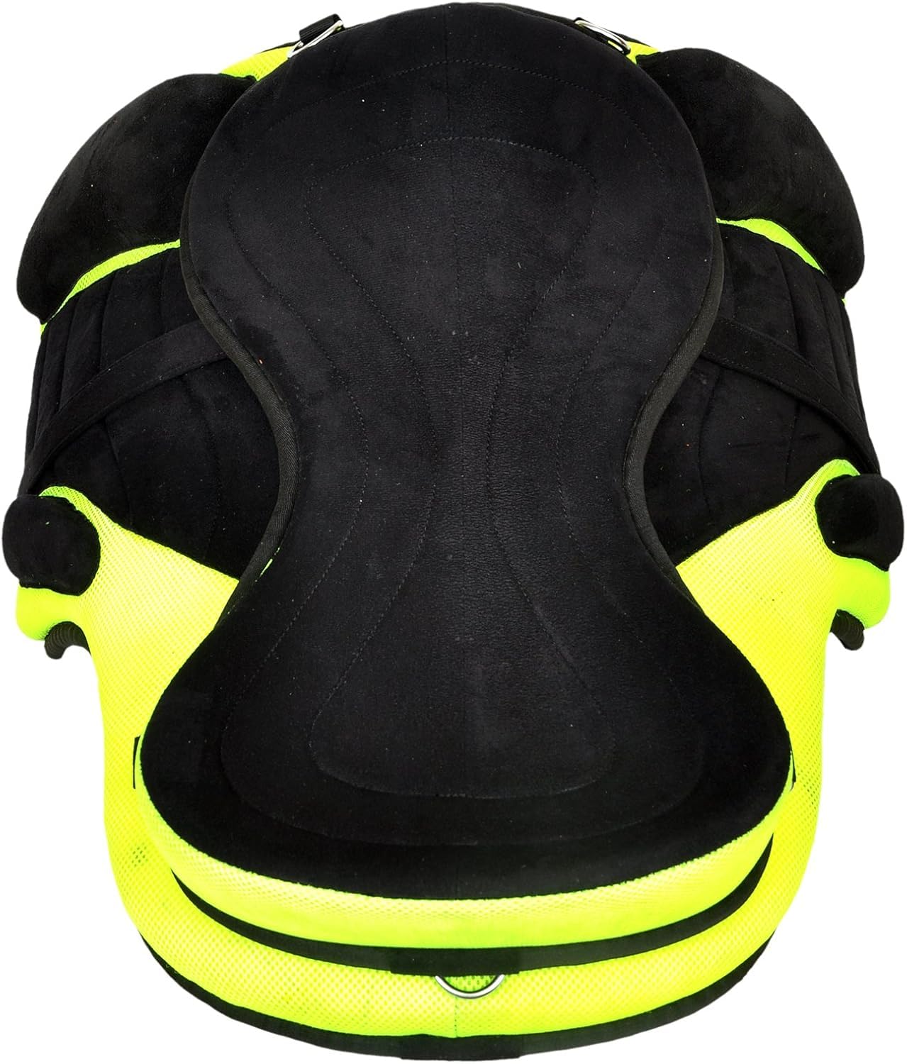 Green Freemax Treeless Horse Saddle Padded Seat With Stirrups