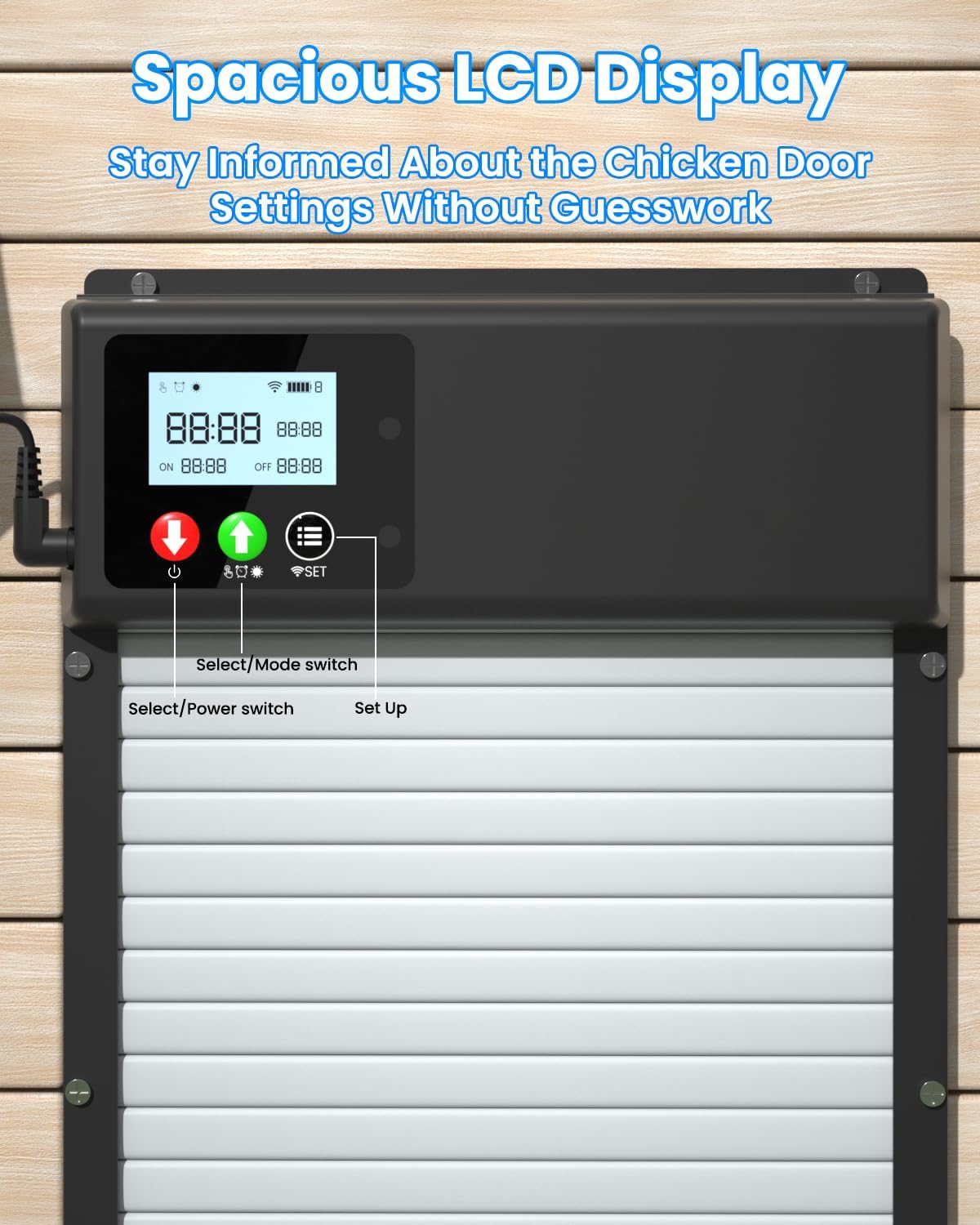 Automatic Chicken Coop Door Solar WiFi Timer Light Sensor