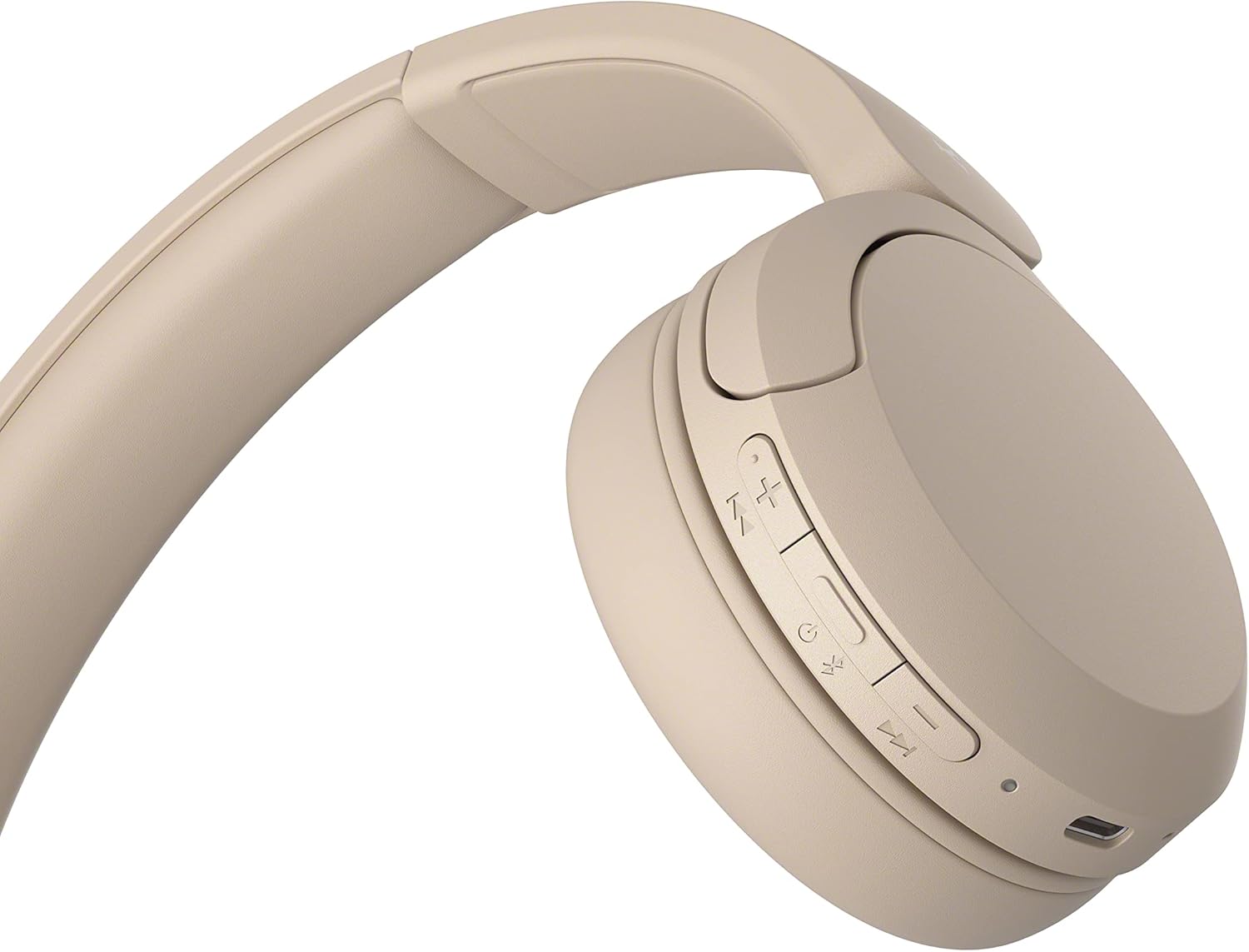 Wireless Bluetooth On Ear Headphones 50Hr Battery Quick Charge Beige