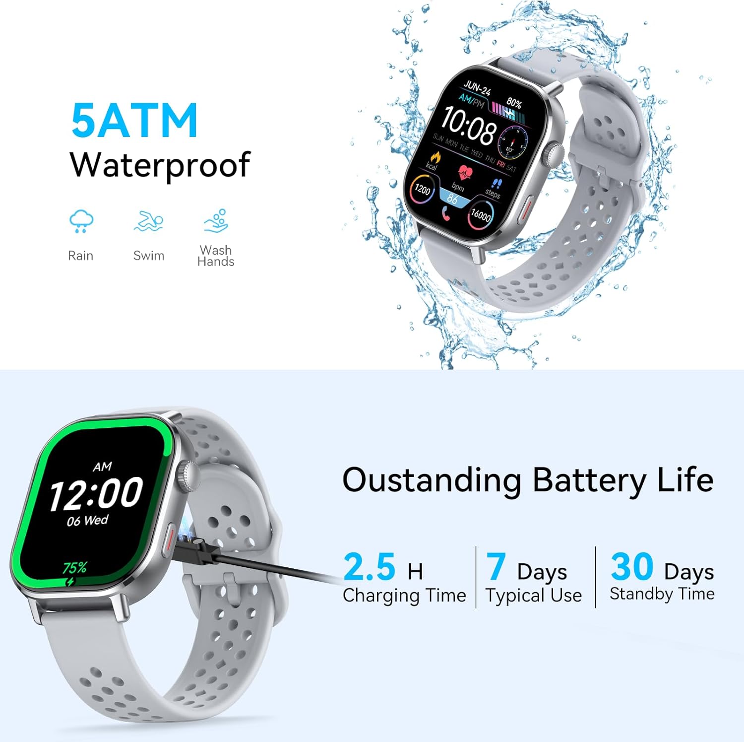 GPS AMOLED Smart Watch Bluetooth Call 178 Sports