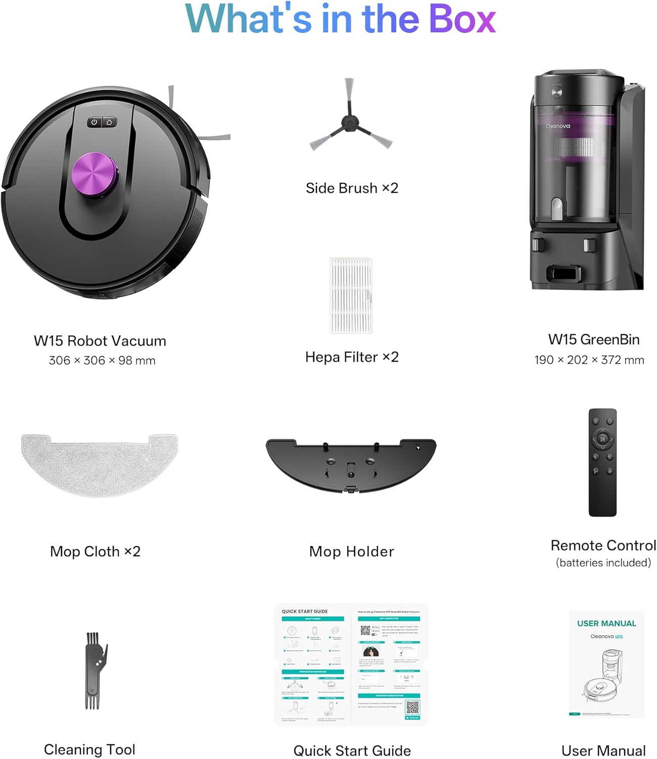 Robot Vacuum Mop 10000Pa Bagless Self Empty LiDAR Mapping App
