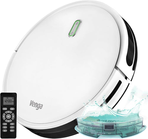 Robot Vacuum Mop 1600Pa Easy Use One Touch 6 Modes Quiet Auto