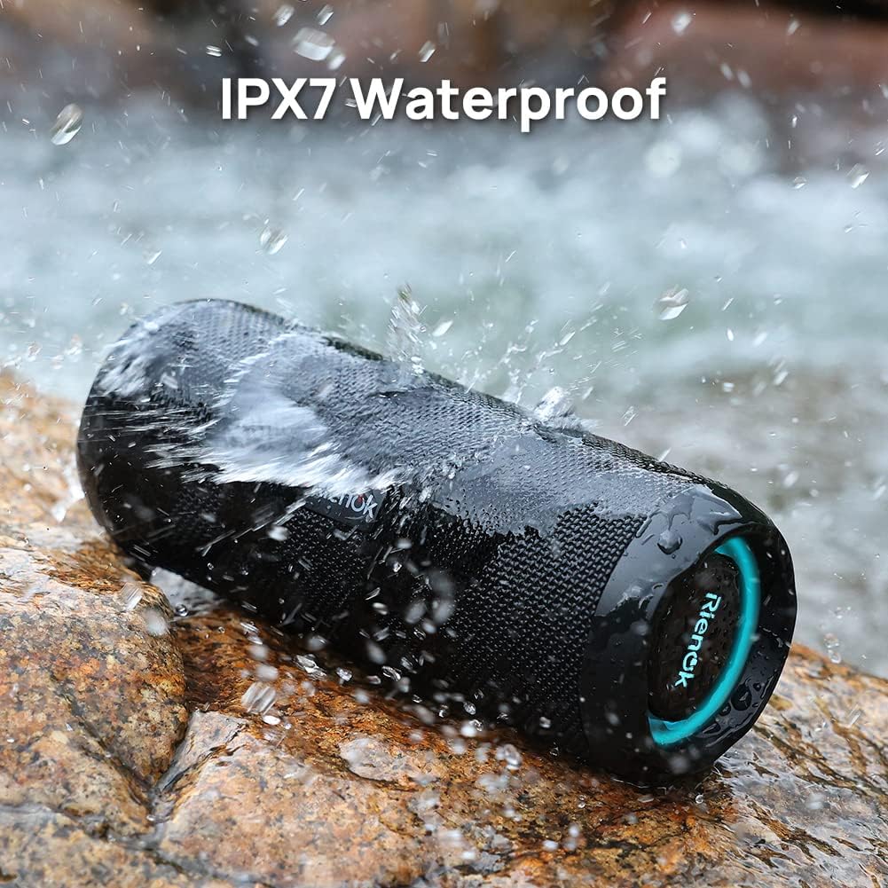 Portable Bluetooth Speaker 30W Stereo Bass Waterproof RGB Lights