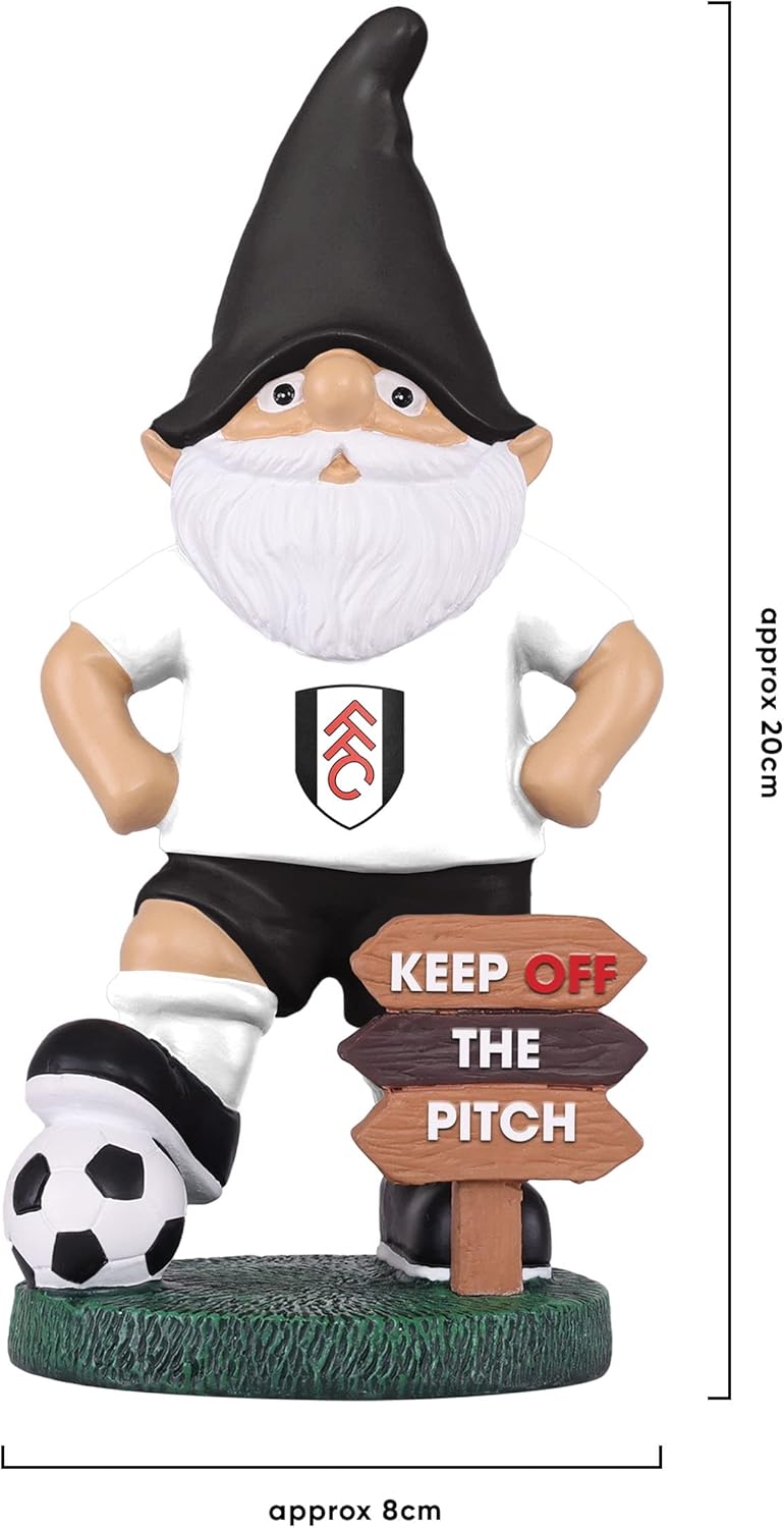 Football Garden Gnome Keep Off Pitch Ornament Fan Decor 20cm