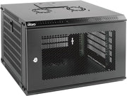 6U Wall Mount Server Cabinet 450mm Mesh Door Black