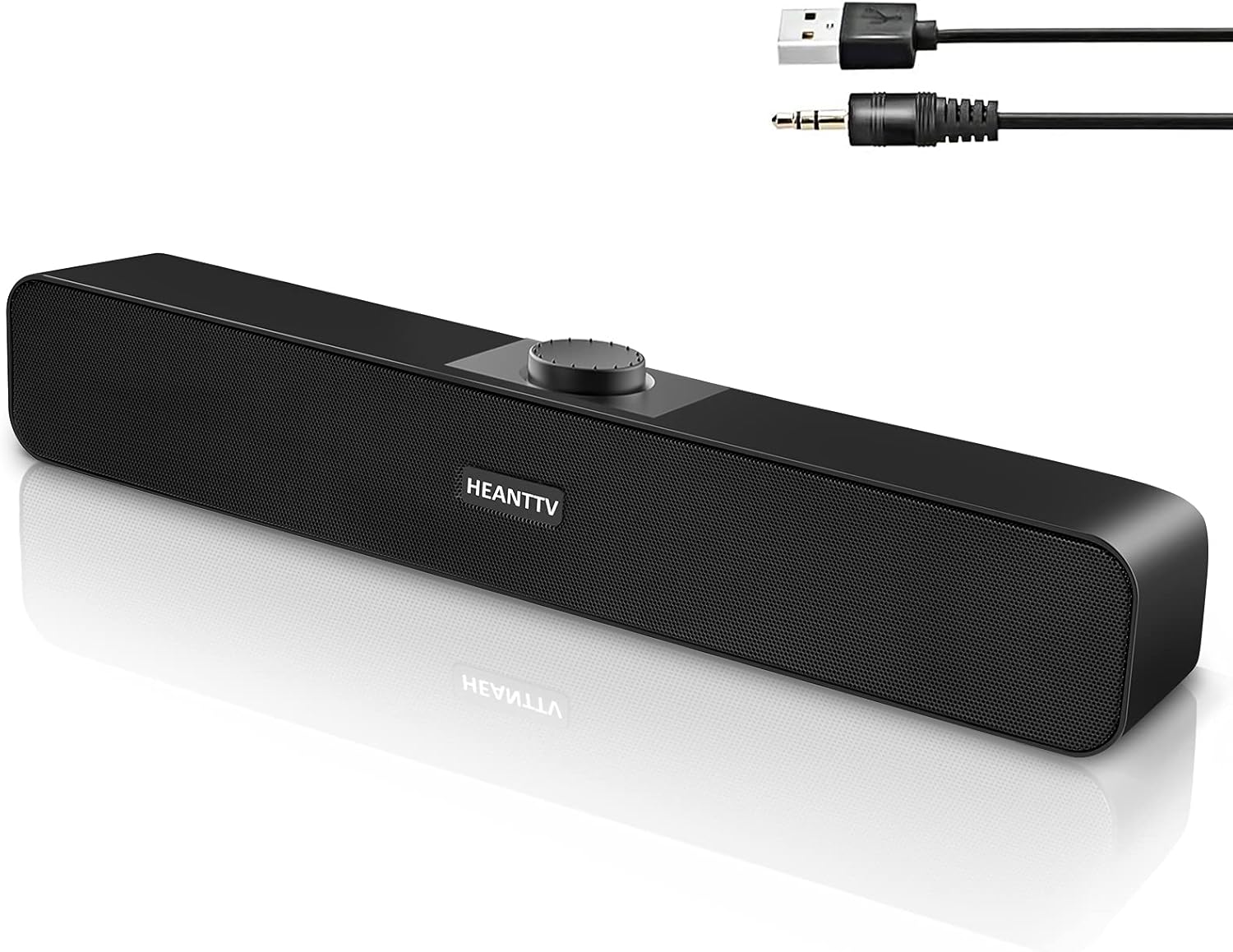 PC Soundbar Speakers USB Powered Stereo 3.5mm Desktop Audio