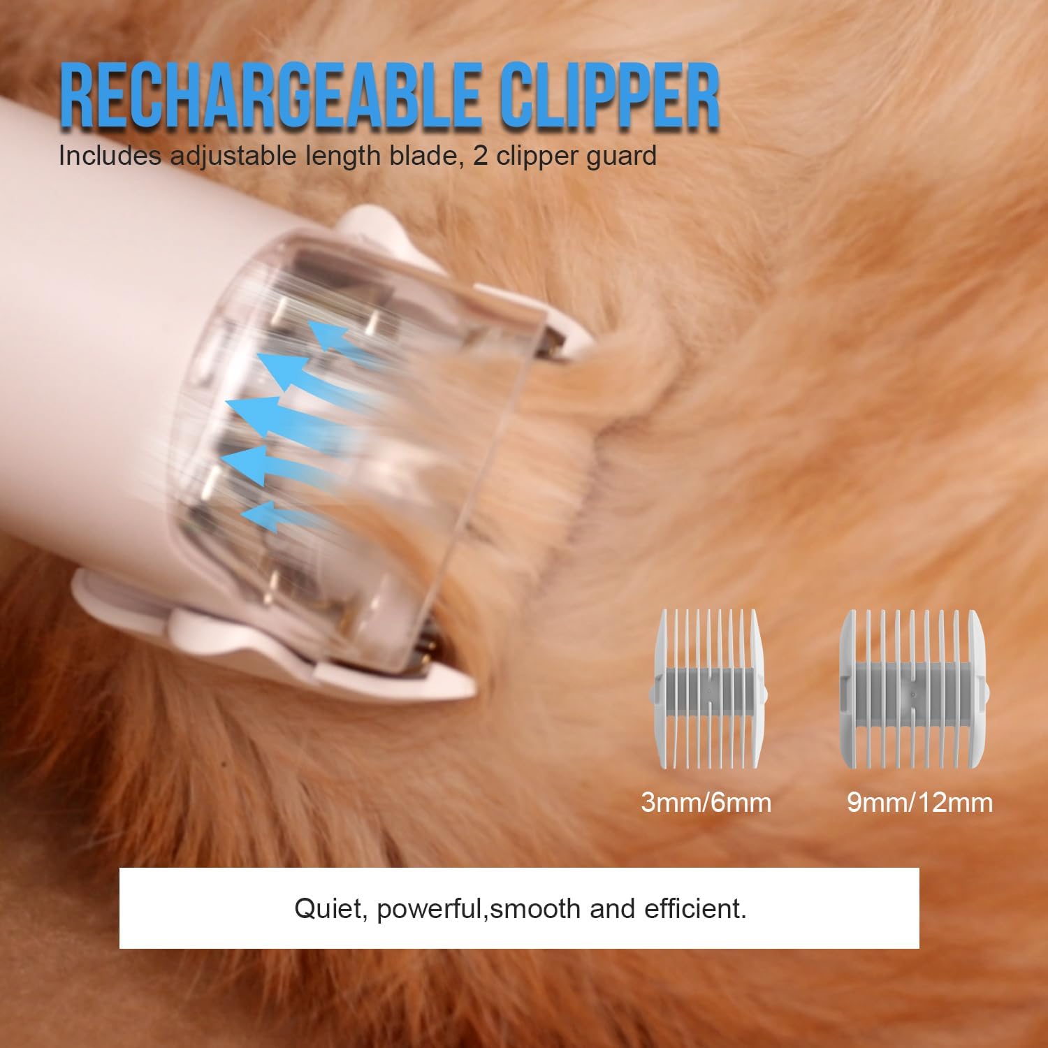 Pet Grooming Dryer Vacuum Kit Clipper Heat Control B117