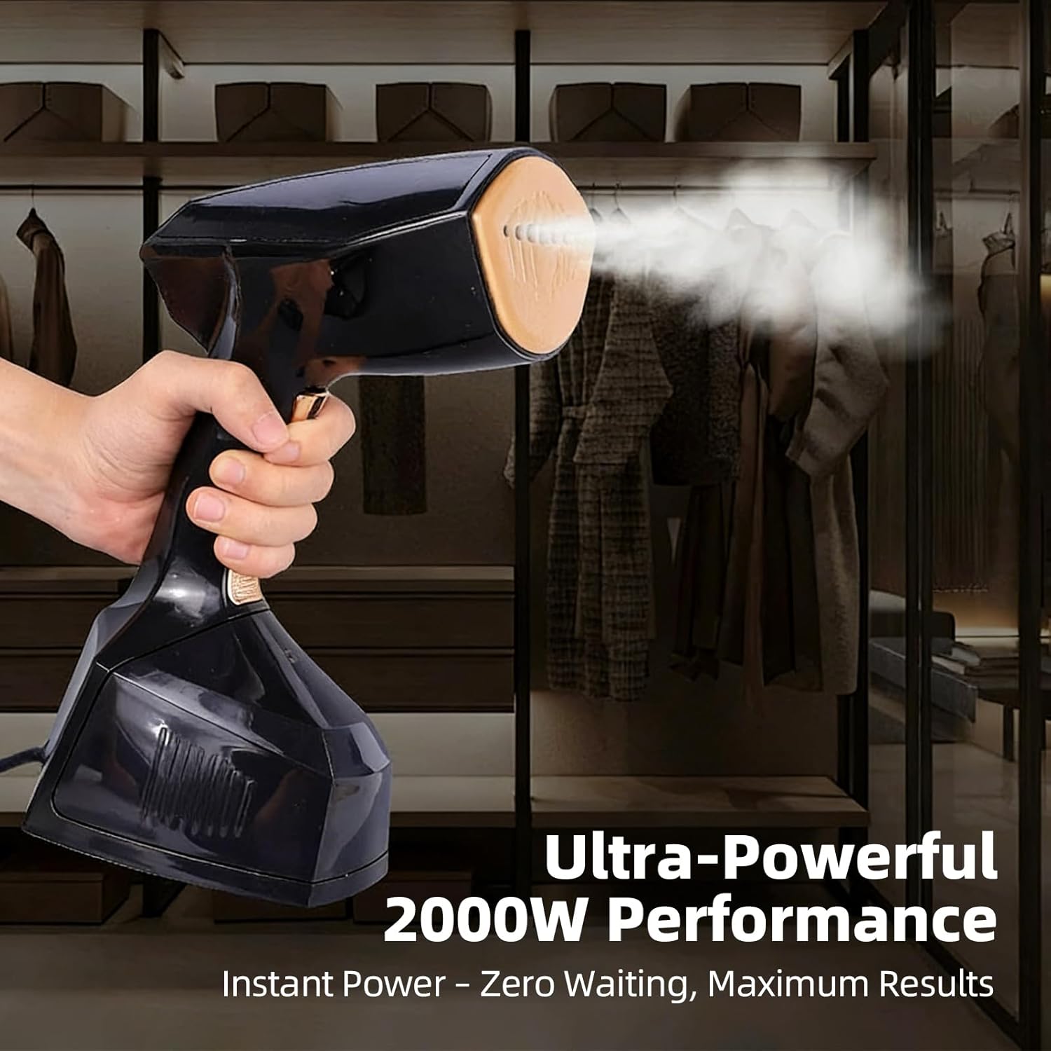 Handheld Garment Steamer 2000W 20s Heat 300ml 2in1 Iron