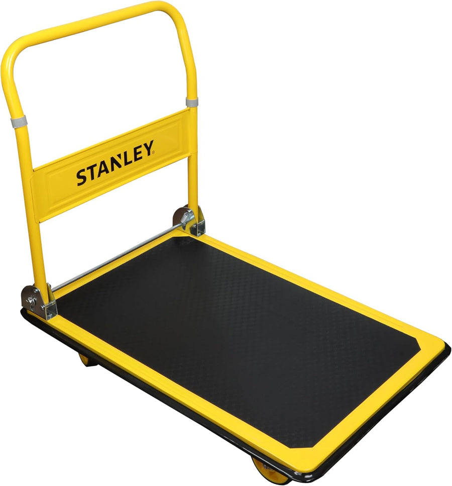 Heavy Duty Platform Truck 300KG Non Slip Trolley Yellow