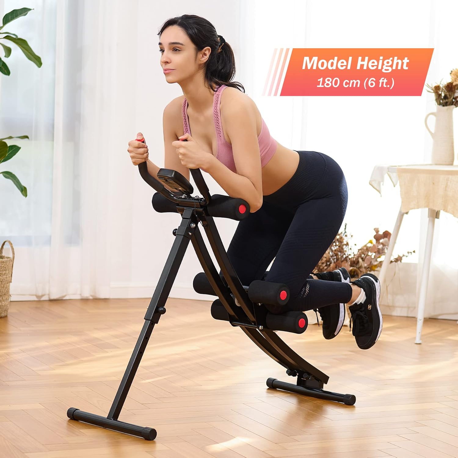 Ab Machine Core Trainer Foldable Abdominal Workout Equipment LCD