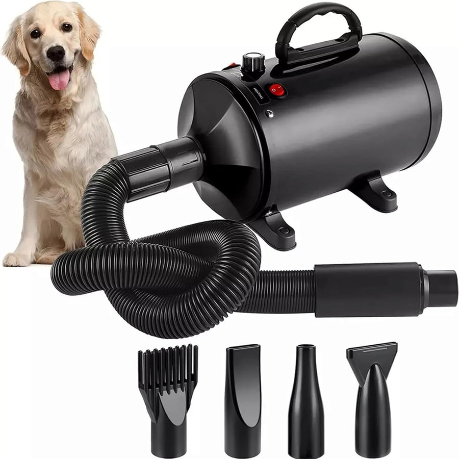 Dog Hair Dryer 2800W Pet Grooming Blaster Low Noise 4 Nozzle