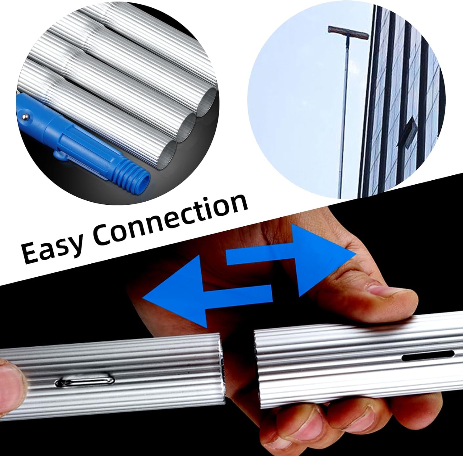 Solar Panel Cleaning Brush 5 to 10M Telescopic Water Fed Pole