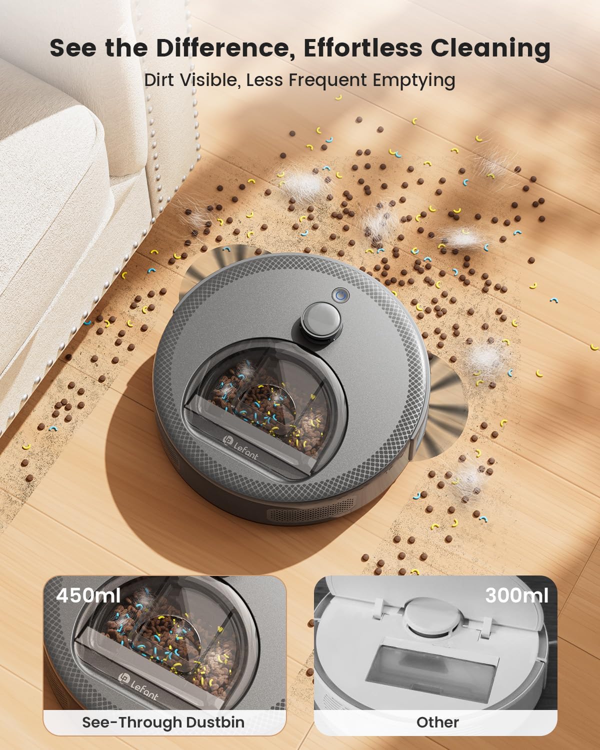 Robot Vacuum Mop 5000Pa LiDAR Mapping WiFi Alexa Pet Hair
