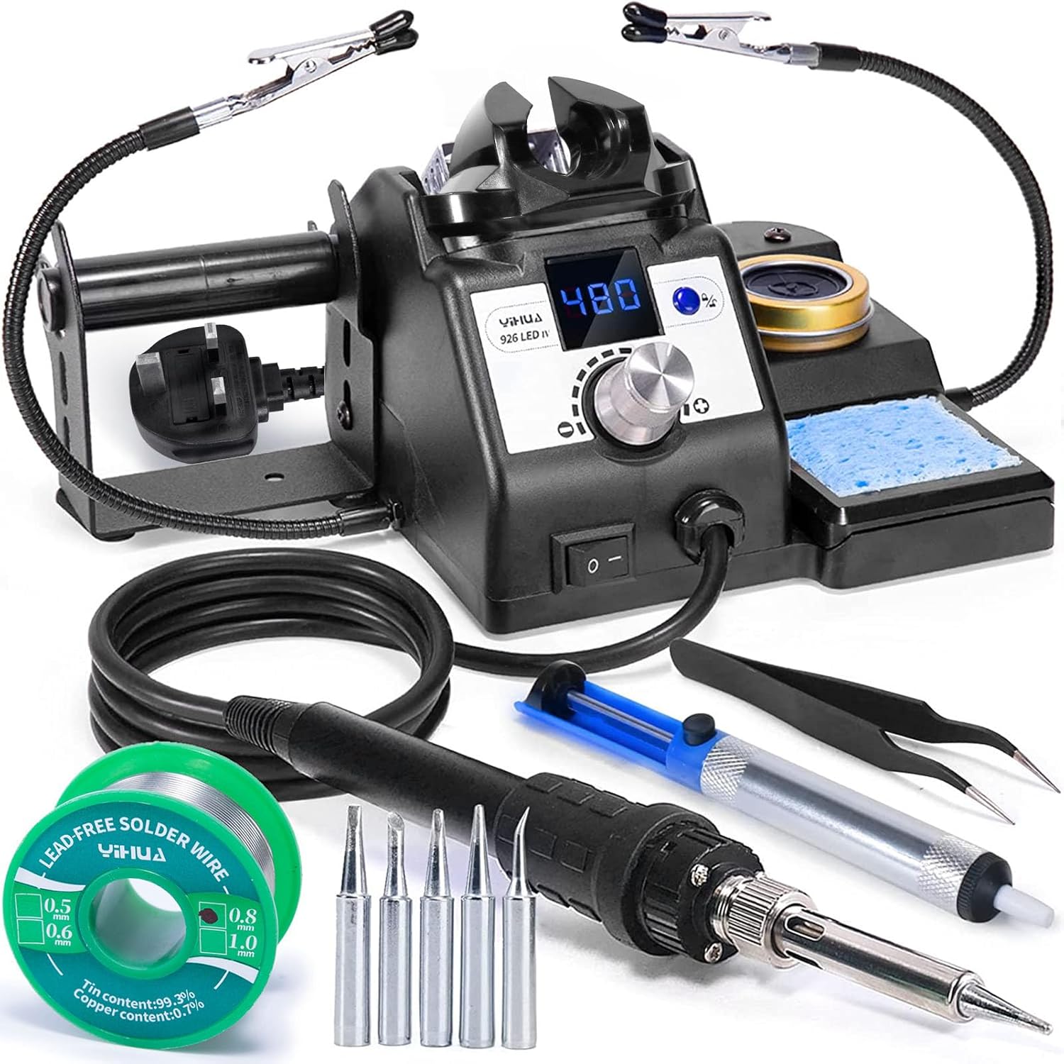Digital Soldering Iron Station Kit 60W LED Temp Control Tools Set