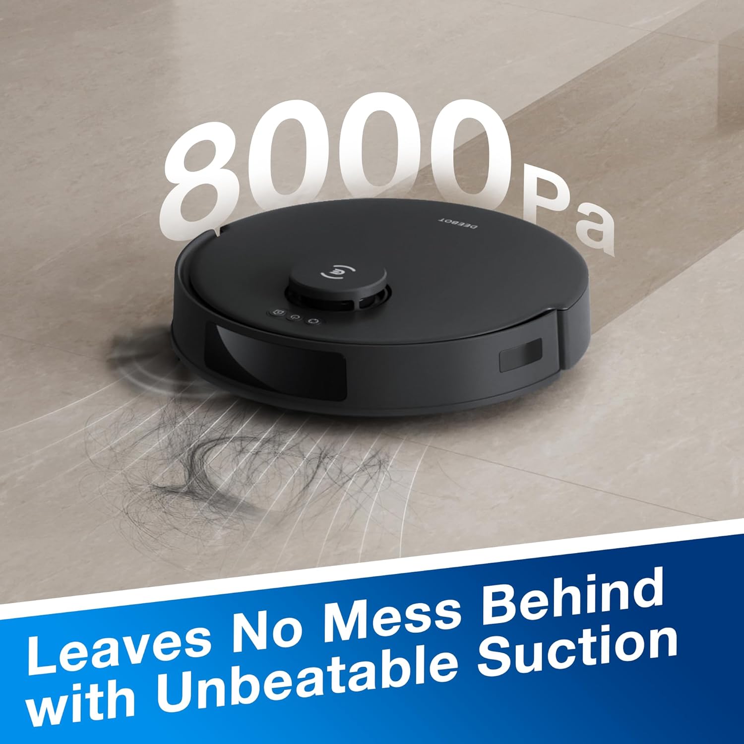 Robot Vacuum Mop 8000Pa Self Empty Bagless 300min Anti Tangle