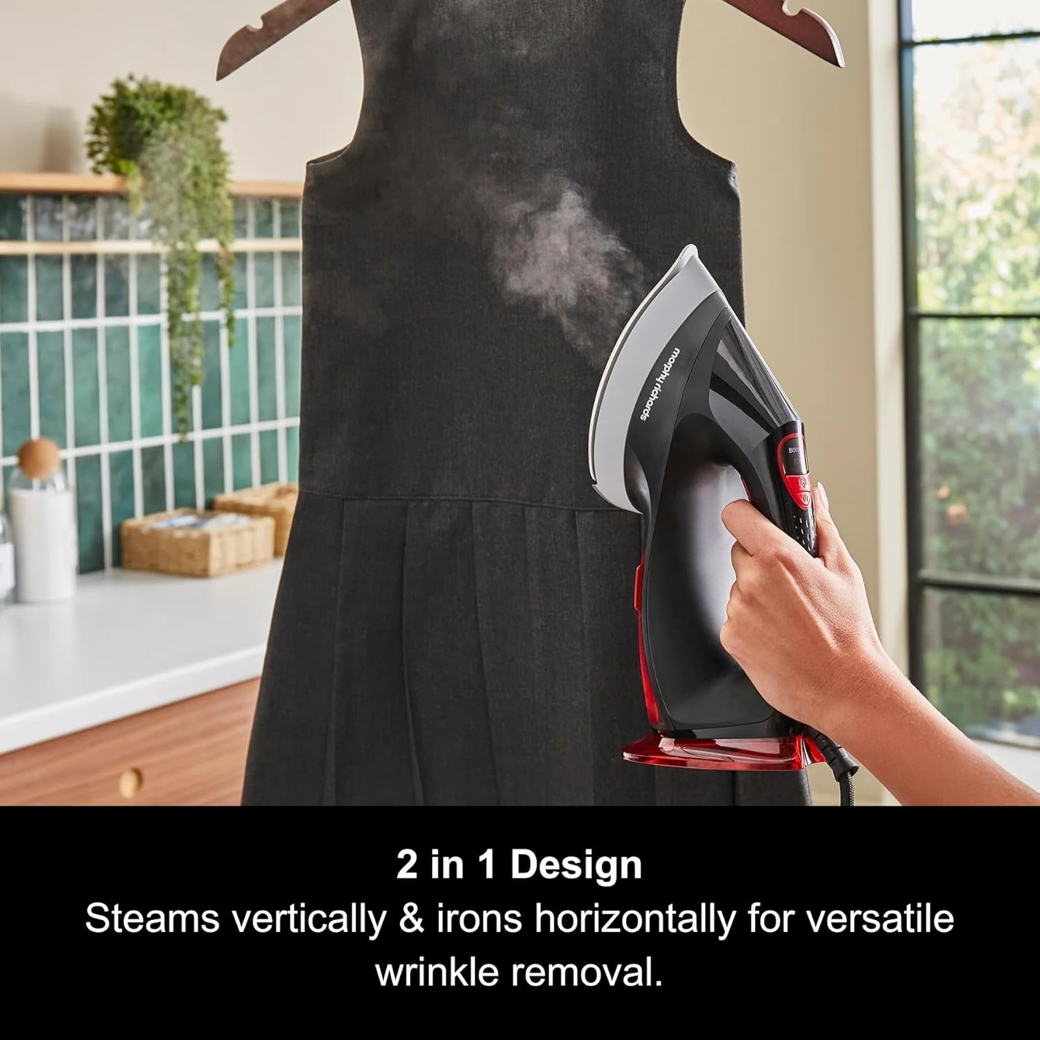 2in1 Garment Steamer Iron 1800W 35g Steam Ceramic Soleplate