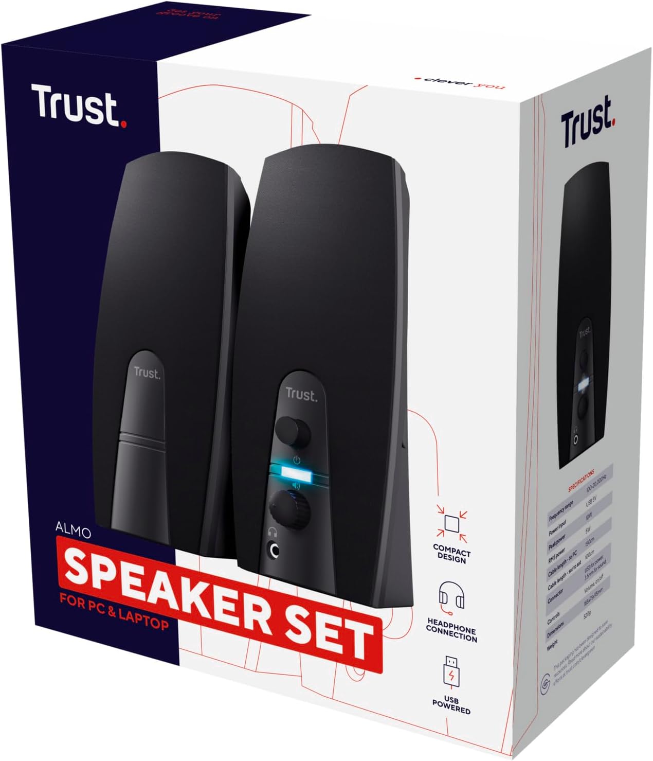 PC Computer Speakers USB Powered Stereo 3.5mm Desktop Audio