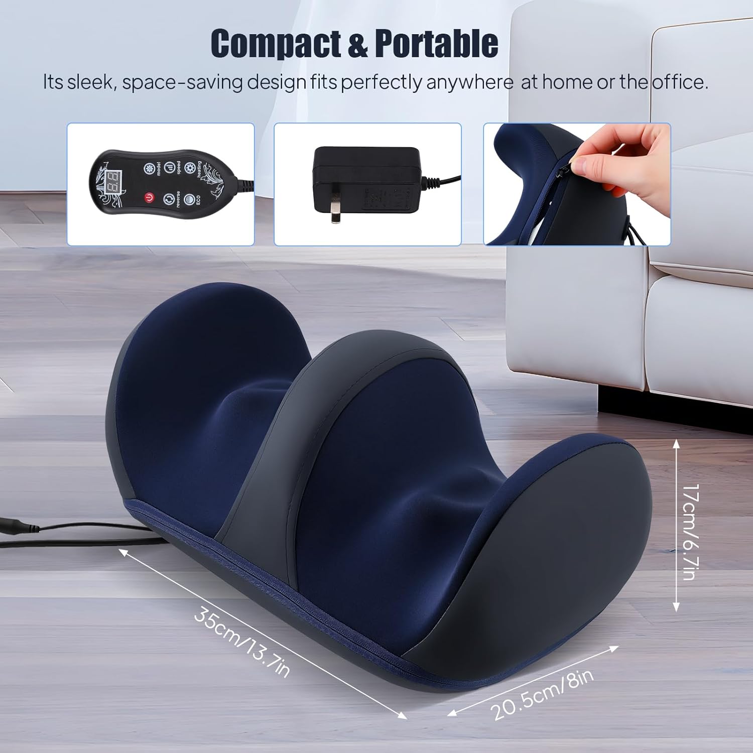 Shiatsu Foot Massager with Heat Electric Leg Calf Massage Roller