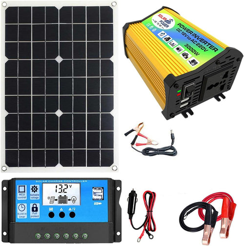 3000W Solar Panel Kit Inverter Controller Off Grid Power System