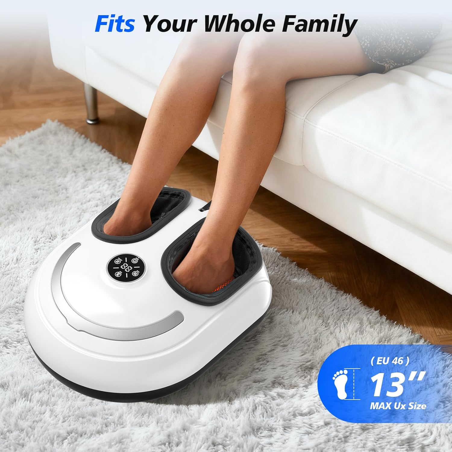 Electric Foot Spa Massager Heat Shiatsu Rollers Air Compression Pain
