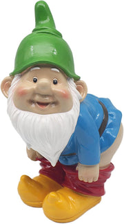 Naughty Garden Gnome Statue Funny Home Decor Figurine 27cm