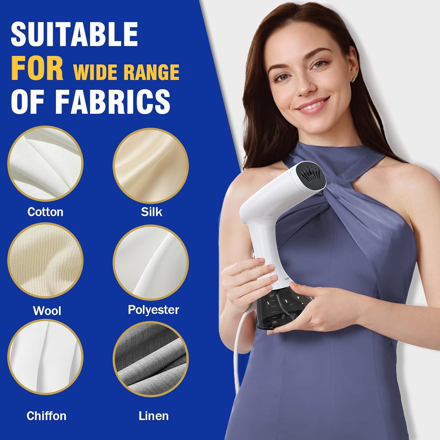 Clothes Steamer Handheld 30g Steam 400ml Tank Fast Heat Portable