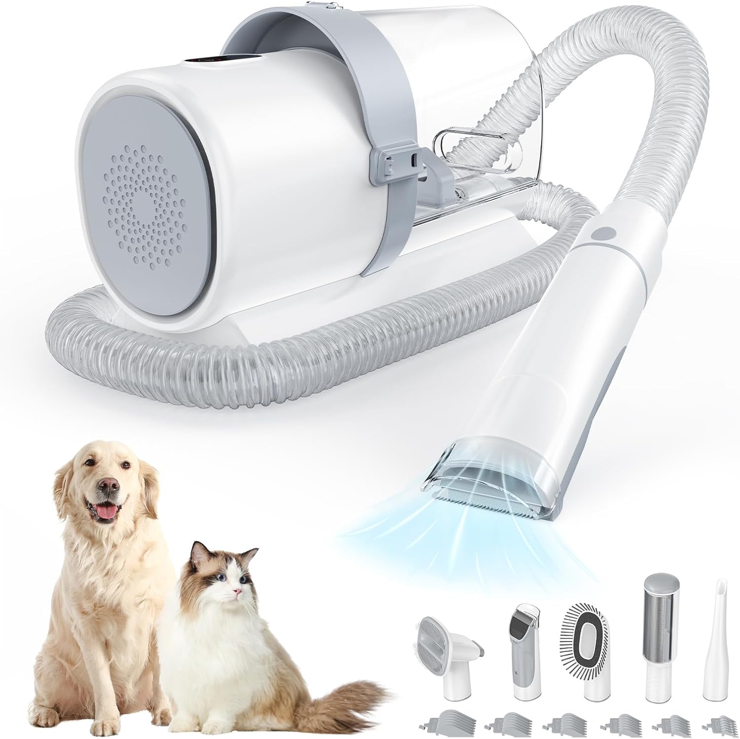 Pet Grooming Vacuum Kit 10KPa 2.5L Cordless Clippers Quiet