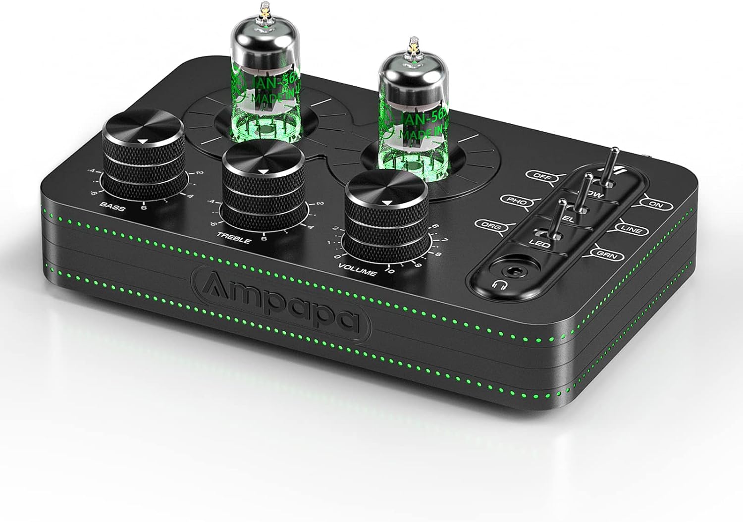 Hi-Fi Tube Phono Preamp Headphone Amp MM Turntable Stereo Tone Control