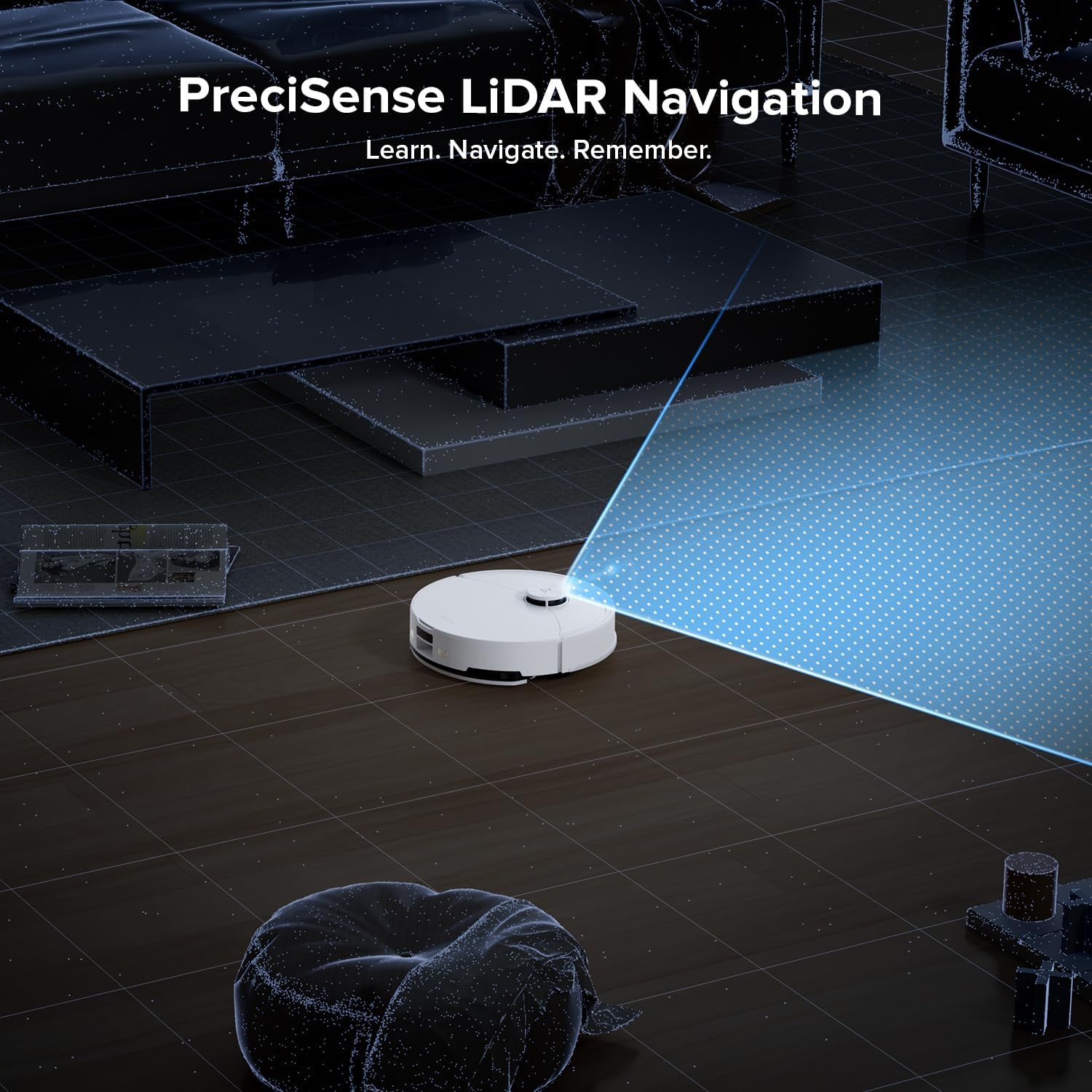 Robot Vacuum Mop 10000Pa LiDAR Mapping Auto Lift Mop Pet Hair