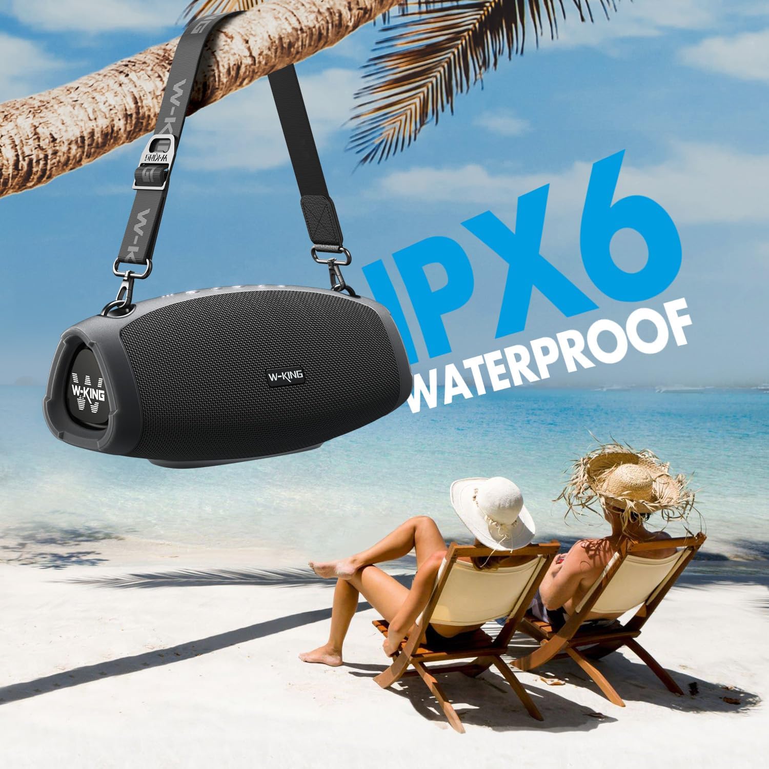 Bluetooth Speaker 120W Portable Loud Boombox Waterproof