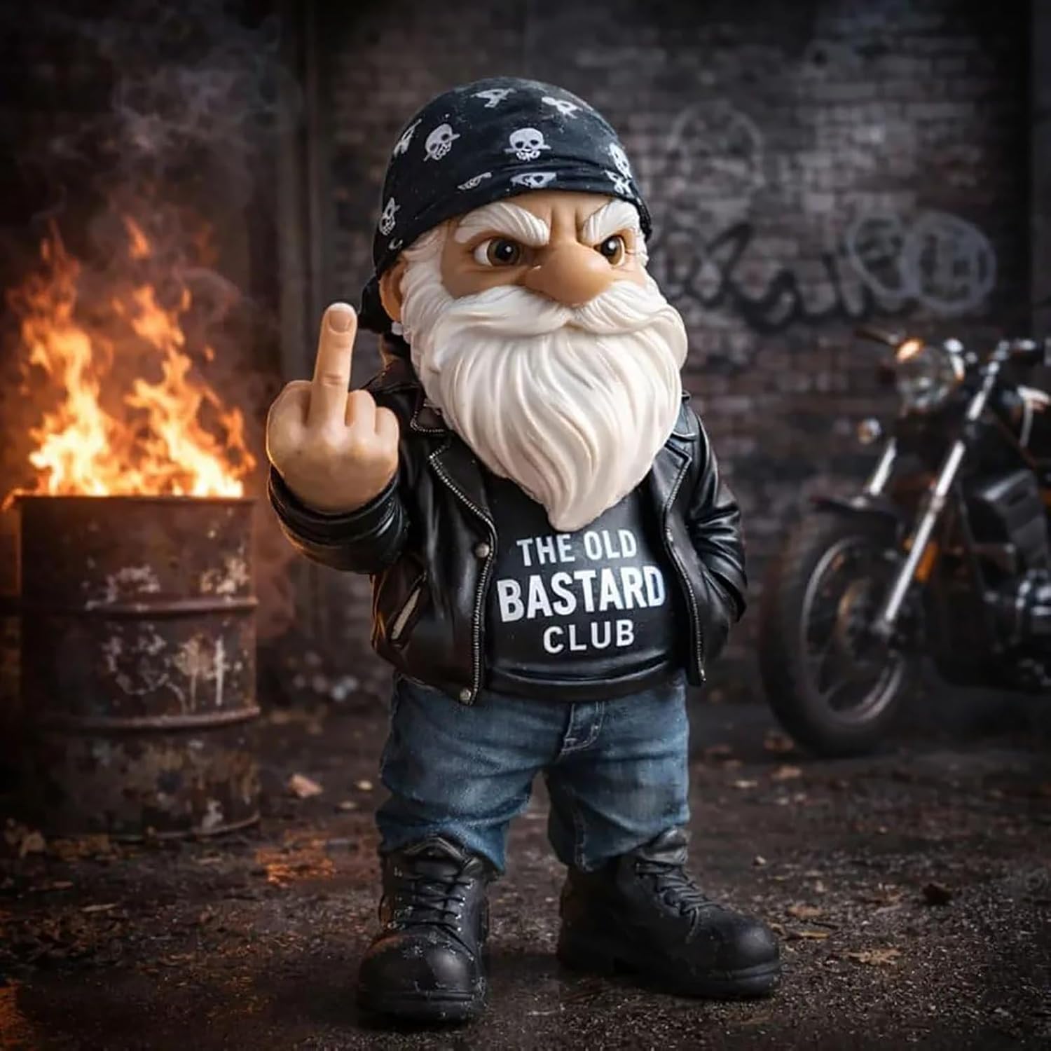 Funny Middle Finger Gnome Statue Sarcastic Desk Decor Gift