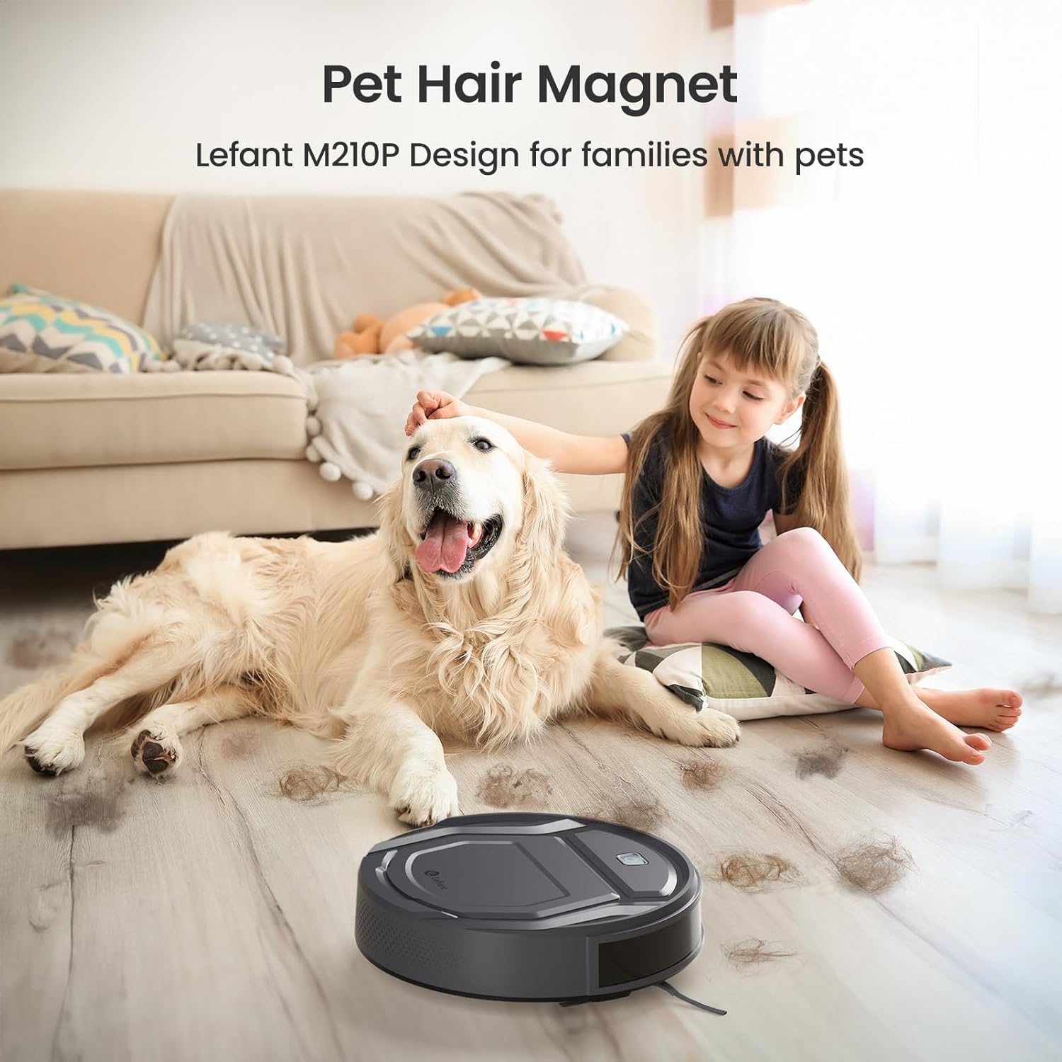 Robot Vacuum 2200Pa Slim Smart Pet Hair Cleaner Quiet