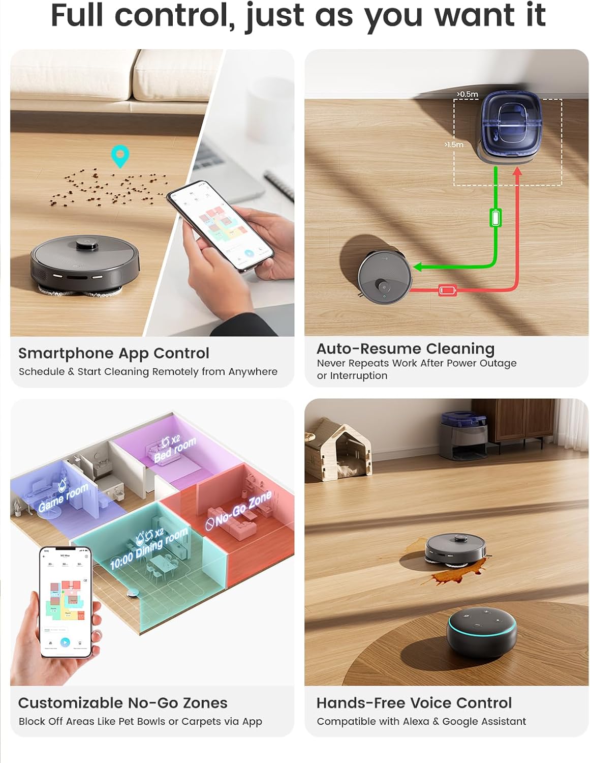 Robot Vacuum Mop 20000Pa Self Empty Wash Dry LiDAR